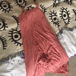 A very long flowy dress